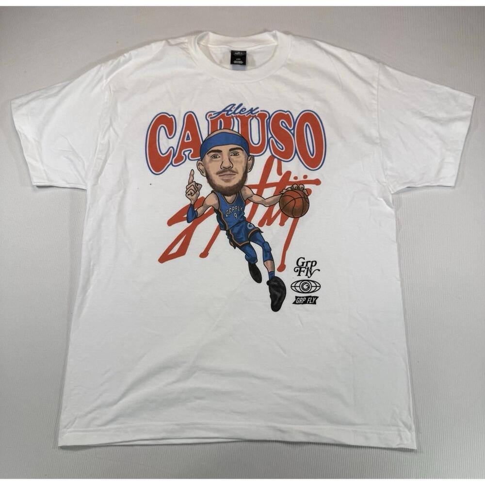 Alex Caruso Grp Fly Graphic T Shirt Large White Basketball